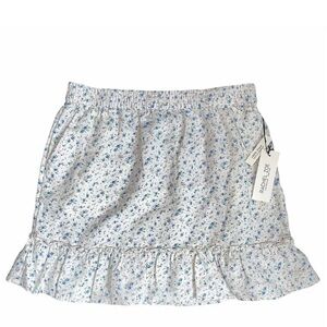Rachel Zoe Blue Floral Women's Skirt 100% Linen